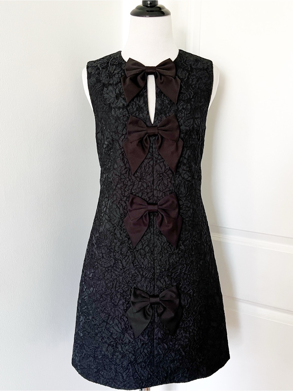 kate spade Black Textured Bow Dress - Size 00